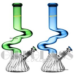 12,8 inch Hookah beker Bong Water Pijp Dab Rig Bongs Olie Rigs Heady Pipes met Verwijderde Downstem Quartz Banger Bowl