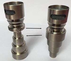 Le plus récent clou en titane 6 en 1 avec Moonrock à l'intérieur de 10 mm 14 mm 19 mm de longueur sans dôme pour les bangs en verre Pipe en verre Cire Vaporisateur à base de plantes sèches