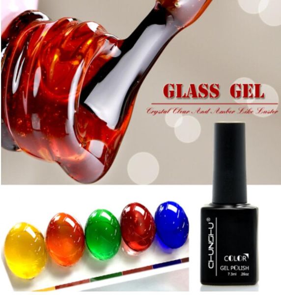 NOUVEAU plus récent 73 ml Translucide Amber Glazed Glaze Gel Nail Émail Couleurs Nail Art Decoration Creative Glass Gel Polon DIY4227360