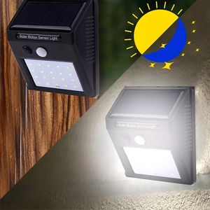 Nieuwste 8 LED Zonne-energie Wandlamp Intelligente Outdoor Tuin Bewegingssensor Wandlamp Energiebesparend Menselijk Lichaam Inductie Licht