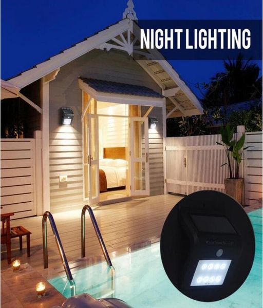 Lo nuevo 8 LED Luz de pared de energía solar Lámpara de pared inteligente con sensor de movimiento para jardín al aire libre Luz de inducción de cuerpo humano con ahorro de energía 8685699