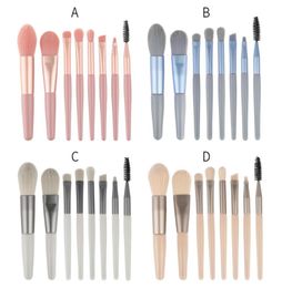 Les plus récents brosses de maquillage 8PCS Cosmetic Foundation Foundation Power Power Eyeshadow Blush Makeup Brush Set Mini Taille J17006022403