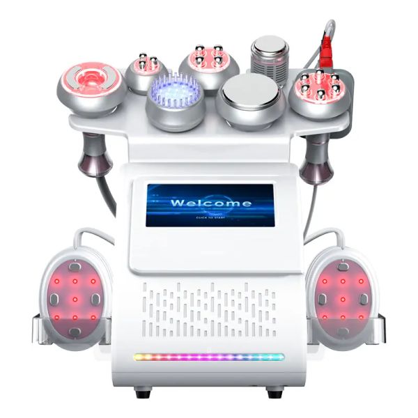 Le plus nouveau 9in1 Ems Lipo Laser gros retrait ultrasons radiofréquence Rf 80k Cavitation minceur Machine Portable