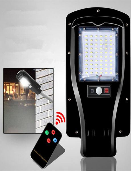 Le plus récent tout en un télécommande 60 LED s 30 W énergie solaire lampadaire LED extérieur route jardin applique murale 5369658