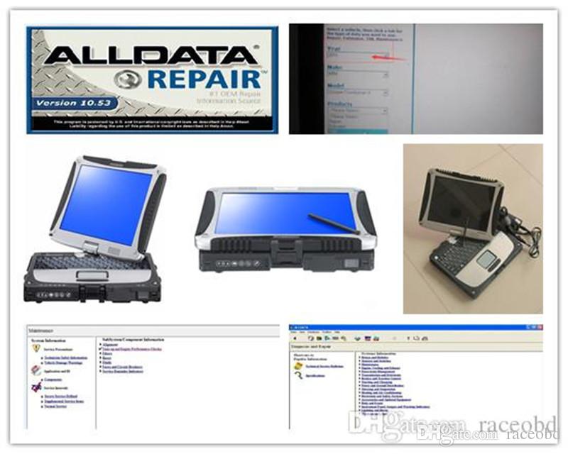newest alldata repair tool all data 10.53 car and truck diagnostic with computer cf19 toucg screen hdd 1tb windows 7