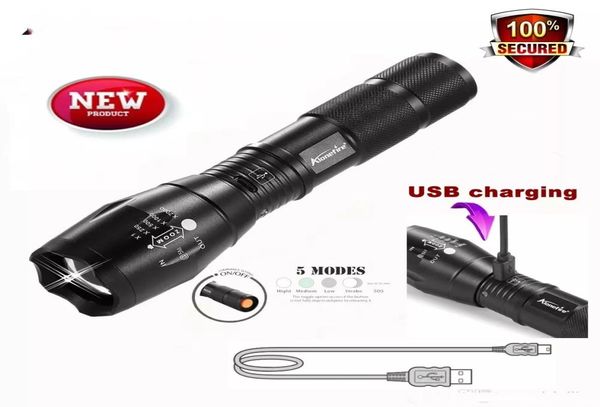 El nuevo sola Fire G700-U T6 LED LED LED impermeable USB Luz de antorcha recargable para batería recargable 18650 o AAA6443165