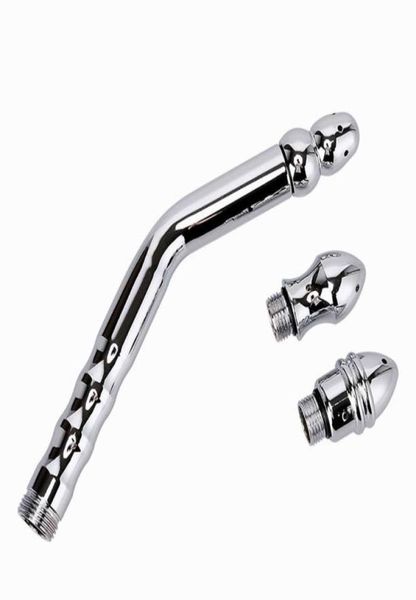 El más nuevo tapón anal de aleación de aluminio, juguete sexual, ducha, enema, boquilla de agua, Metal, 3 estilos, cabeza, enema, vagina, ano, kit de limpiezaFaucet1467155