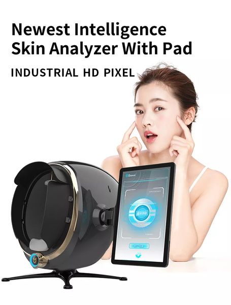 Le plus récent Analizador 3D Scanner Facial Portable intelligent analyse de Diagnostic de la peau miroir magique analyseur de peau Visia numérique