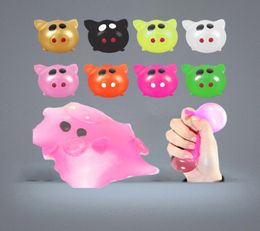 NOUVEAU ANTI-Stress Splat Splat Ball Ball Ventime jouet coloré Pig Pig Head Water Sweezing Toys Funny Kids Splat Toys8612625