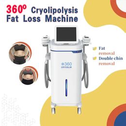 Nieuwste collectie 360 ° Cryolipolyse Fat Freeze Slimming Machine voor gewichtsverlies Vetreductie Dubbele kinverwijdering Boby beeldhouwen met 4 handvat Samenwerken
