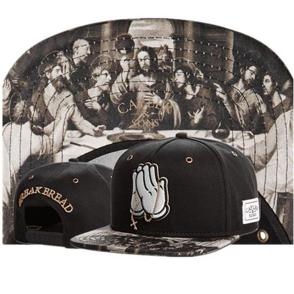 Date Arrivée Cayler Sons BREAK BREAD dieu prie Snapback Caps hommes femmes Hip Hop baseball Chapeaux Bone236V