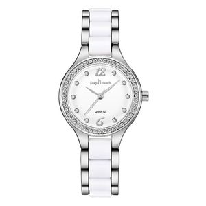 Nieuwste aankomst keramische kwarts beweging dames horloge diamant dames horloges waterdichte uitstekende polshorloges 187V