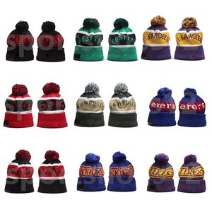 Nouveaux chapeaux de basket de basket-ball de baseball American Football 32 équipes sportives d'hiver en tricot-tricot d'usine accepter directement la commande de mixage