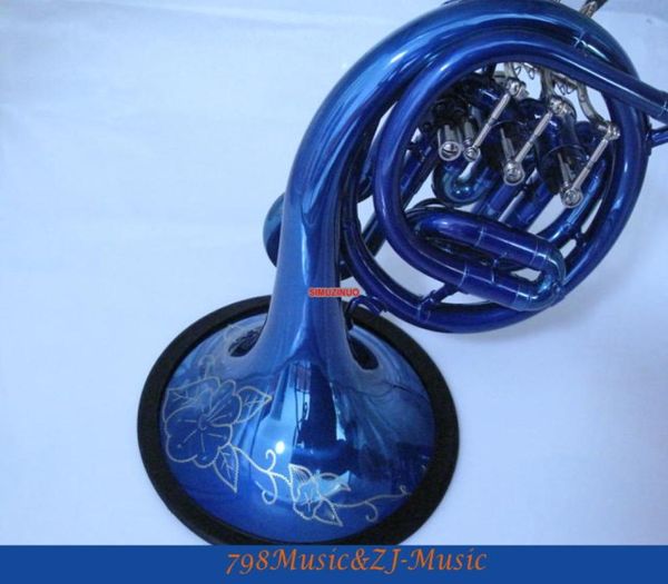 NOUVEAU BELLE BLEU BLEU MINING Horn Gravure Bell BB Pocket Horn avec boîtier Lorico Mute51181545764030