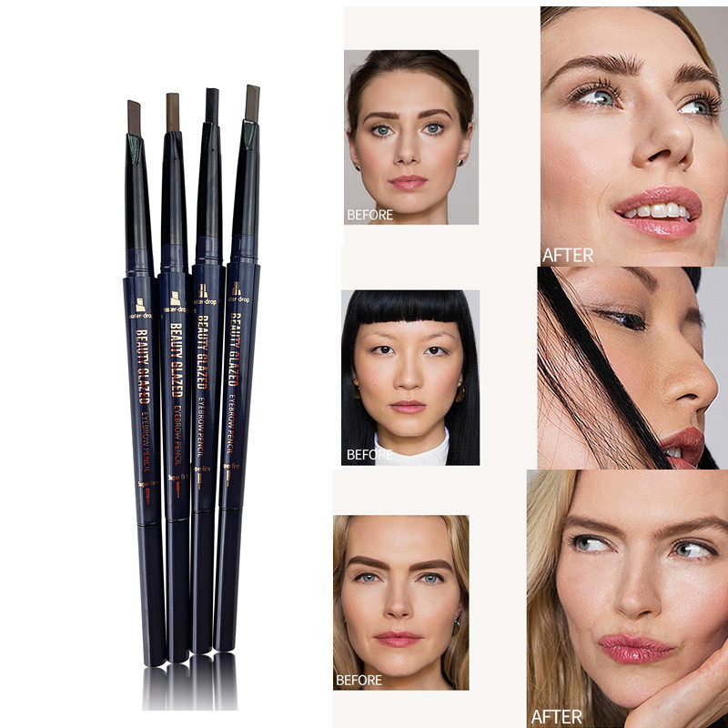 BEAUTY GLAZED Matita per sopracciglia Waterproof Natural Double Ended Super Slim Long Lasting Eyebrow Pen Tatoo Makeup Beauty Cosmetic