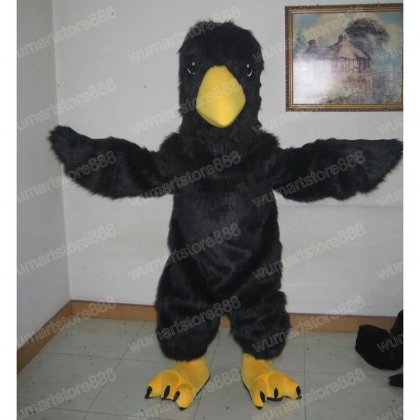 El más nuevo traje de mascota de cuervo negro Carnaval Traje unisex Fiesta de cumpleaños de Navidad Festival al aire libre Vestir accesorios promocionales para mujeres y hombres