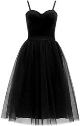 Nieuwste zwarte prom jurken met lange tule plus size vrouwen formele avond cocktail party jurken gewaad de soiree qc1470