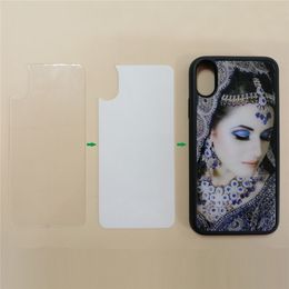 Blanco 2d sublimatie TPU PC Glass Cell Telefoonkaten voor iPhone 14 13 12 11 Pro Max XR XS Samsung S22 S20FE S21 S21ultra S21Plus met aluminiuminzetstukken