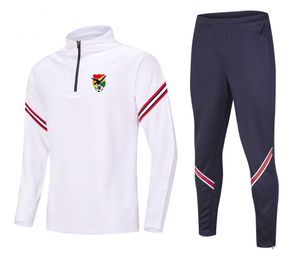 Le plus récent costume de sport de loisirs pour hommes de Bolivie semi-fermeture éclair sweat-shirt à manches longues sports de plein air costume d'entraînement de loisirs taille M-4XL