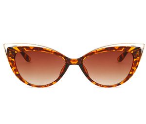 Nieuwste merk spiegel spiegel zonnebrillen retro vintage oversized kitty eye zonnebrillen voor vrouwen vrouwelijke cateye bril glas lady4681490