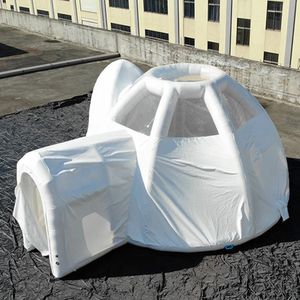 Le plus nouveau bâtiment blanc de camping de tente gonflable d'hôtel de bulle de dôme avec la structure hermétique de tube pour l'exposition ou la pièce commerciale