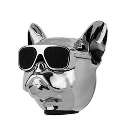Nieuwste Bulldog Head Bluetooth -luidspreker Radiokaart Audio Mobiele computer Dog Subwoofer Muziekspeler Gift voor vriendin