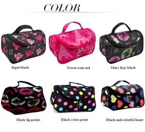 Nieuwste canvas cosmetische tas mini mode dames meisje make -up zakje draagbare reis cosmetische tas met zipper9633270