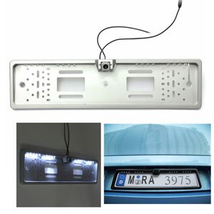 Freeshipping nieuwste auto 16 LED-nummerplaat frame licht achteraanzicht camera back-up parkeren omkeren 170 graden brede kijkhoek