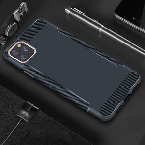 Le plus récent étui de téléphone en fibre de carbone pour iPhone 11 Pro Max XS XR 8 7 6 mince couverture en TPU mat ultra-mince Samsung Note10 s10