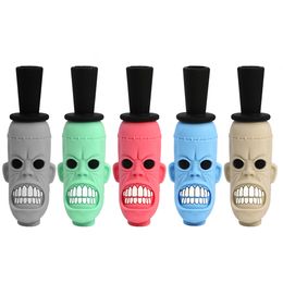 NOUVEAU CARTOON SILICONE FUMER PIPE À MAND PIPE INCIRABLE HERB SEC HERB TOBAC DU TOBAC PIPES DE BOIS PORE POLER 9 TH TOUL BOL BONG DAB PRIG ACCESSOIRES