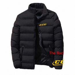 CCM automne et hiver hommes chaud coupe-vent imperméable col debout vestes rembourrées Fi impression manteaux hommes j3g8 #