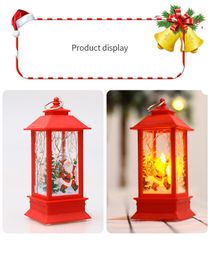 Más nuevo adorno navideño Lámpara LED Santa Claus Elk Lantern Portable Xmas Decoración de Año Nuevo para amigos