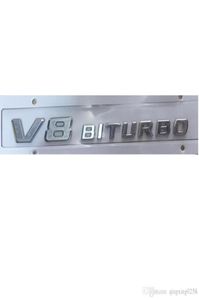 Nieuwste Chrome quot V8 BITURBO quot ABS Plastic Kofferbak Achter Letters Badge Emblem Emblemen Decal Sticker AMG 17198645179