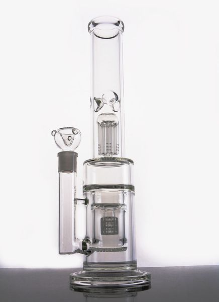 Bangs en verre de 7 mm d'épaisseur, bras de narguilé et percolateur à matrice, tubes en verre, conduites d'eau avec joint de 18 mm