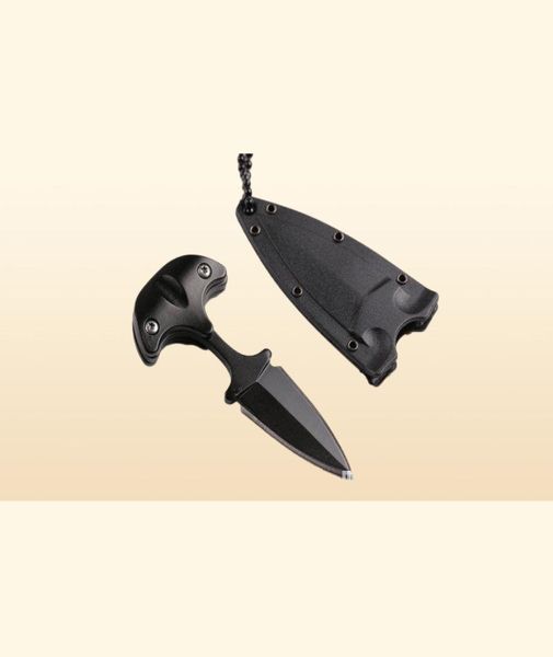 El estilo urbano de acero frío más nuevo 43LS pequeño cuchillo de cuchillo de cuchilla fijo cuchillo táctico con la cubierta y el collar B283L1298671