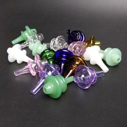 Carb-dop Gekleurd glas UFO-koepel voor glazen waterpijpen Waterleidingen Dab-olieplatforms Thermische P Quartz Banger-nagels