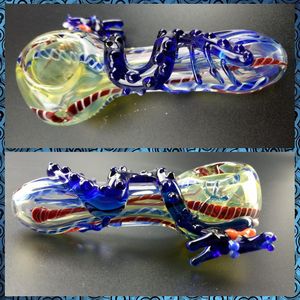 Le plus récent coloré portable en verre pyrex tube fumé dragon forme de dragon innovant conception bong tabac tabac à main pipe à main