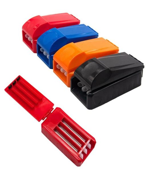 Le plus récent filtre à roulement coloré cigarette trois tubes de remplissage machine-outil portable conception innovante Handroller pour fumer Accesso8857510