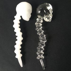 Rokende kleurrijke schedelglas Dabber Wax Dab Gereedschap Carb Cap met Blue Clear Dabs Tool voor Quartz Banger e Nail Oil Papa Rigs