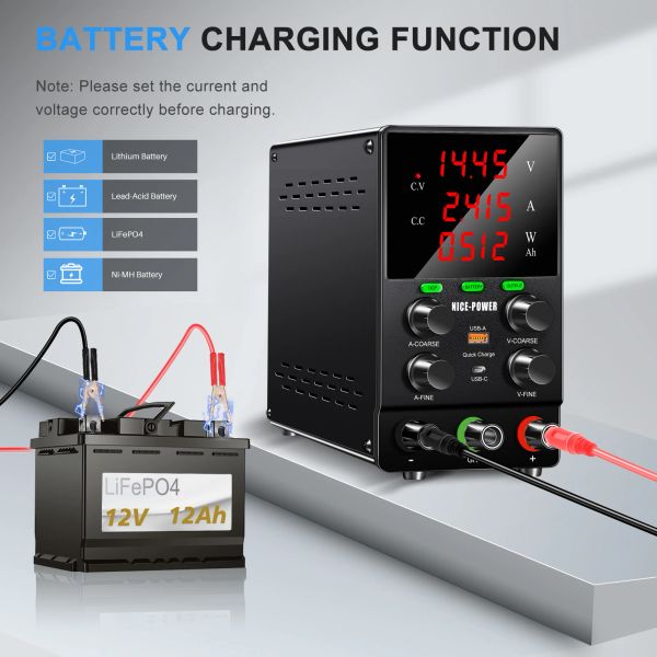 Alimentation électrique réglable plus récente DC Lab 30V 60V 5A 10A BANG LABORATOIRE DES PLUS ÉLECTRIE