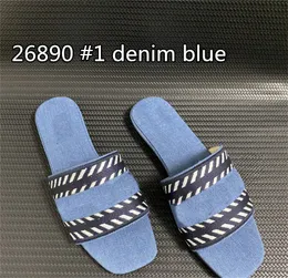 Pantoufles bleues en Denim, chaussures de plage d'été, Design de luxe, taille 35-42, nouvelle collection