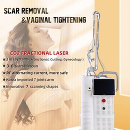 CO2 Fractional Laser Machine 10600nm Cosmétique Resurfaçage de la peau Cicatrices d'acné Resserrement vaginal Dot Matrix Radio Frequency Rajeunissement de la peau