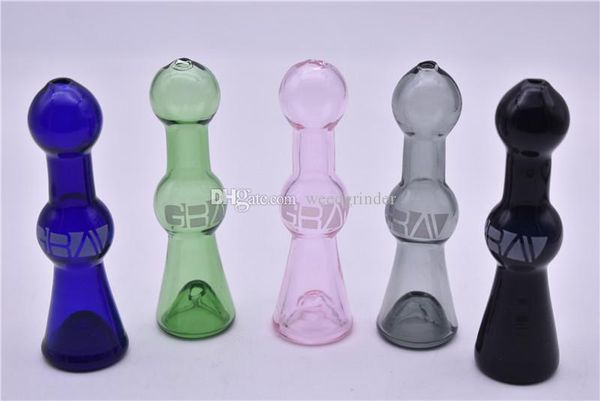 Nouvelle conception Marque laboratoires qualité colorée La Liberty Bell de pipe en verre épais verre capiteux One Hitter Pipes filtres à cigarettes pipe à tabac