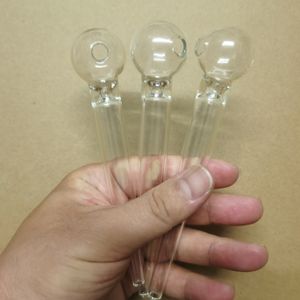 Narguilés de haute qualité Pyrex Quartz verre brûleur à mazout tuyau clair Tube épais fumer main sèche cigarette tuyau