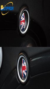 Autocollants de décoration de poignée de porte intérieure, nouveau Design, style de voiture, pour BMW MINI COOPER S R55 R56 R57, drapeau National de dessin animé9812893