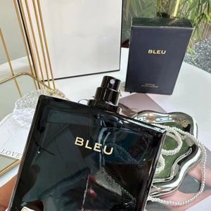 Le plus nouveau concepteur 100ml bouteille en verre parfum hommes bleu or encens parfum parfum Cologne parfum EAU DE PARFUM