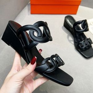 Nieuwste designer sandalen dames eze wig sandalen hoge hak sandalen zomer platform dikke zool sandalen luxe hoog geweven hiel helling hiel sandalen box35-43