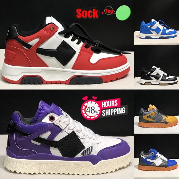 Chaussures de créateurs les plus récentes hors du bureau en cuir Casual Work Out Sneakers Low Tops Noir Rouge Vert Bleu Mode Luxe Femmes Hommes Baskets