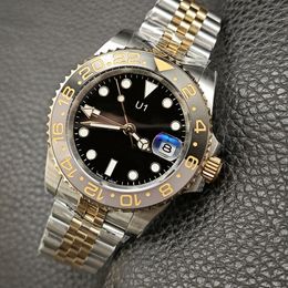 Les plus récentes cadrans 11 couleurs montres hommes 116710 126710 Black Black Ceramic Member Automatic GMT Mouvement Limited Wristwatch Jubilee Master