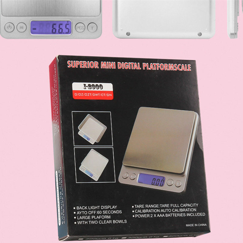 Newest Digital Electronic Kitchen Scales Says 0.01g Pocket Weight Jewelry Weighing Kitchen Bakery LCD Display Scale With Retail Packing 500g/0.01g 3KG/0.1g